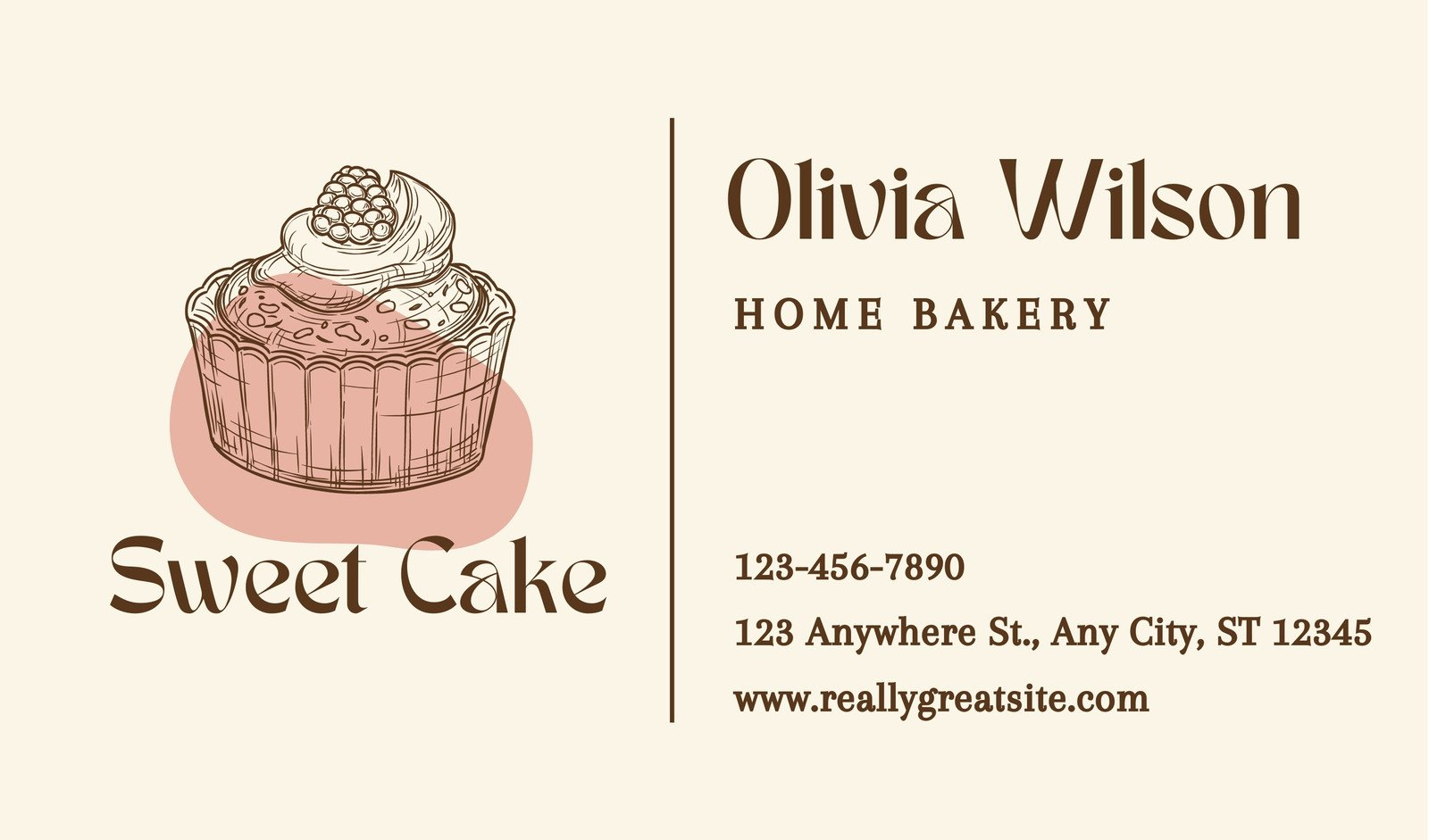 Free Printable Customizable Cake Business Cards Canva