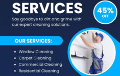 Free Printable Customizable Cleaning Flyer Templates Canva