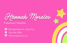 Free Printable Customizable Teacher Business Cards Canva