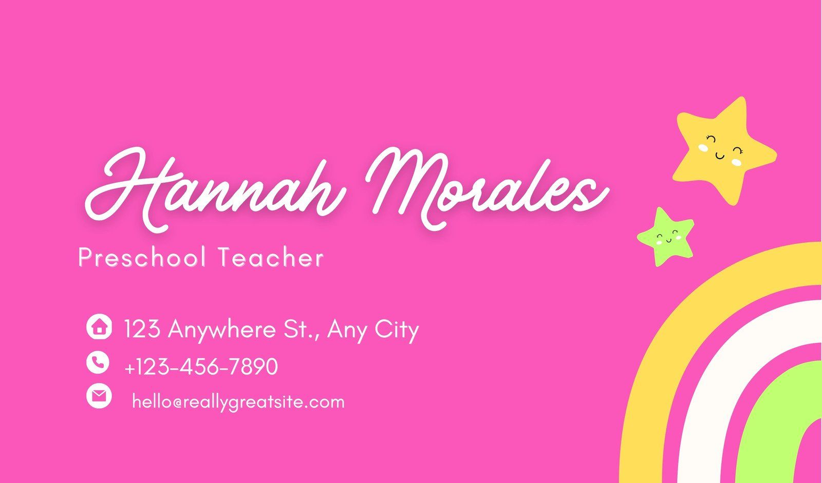 Free Printable Teacher Business Cards