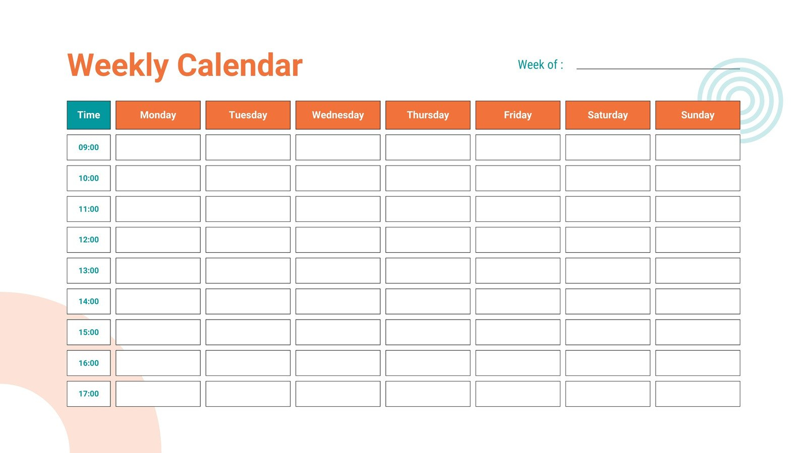 Printable Business Week Calendar