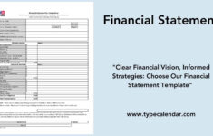 Free Printable Financial Statement Templates PDF Word Excel