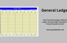Free Printable General Ledger Templates Word Excel PDF Small Business