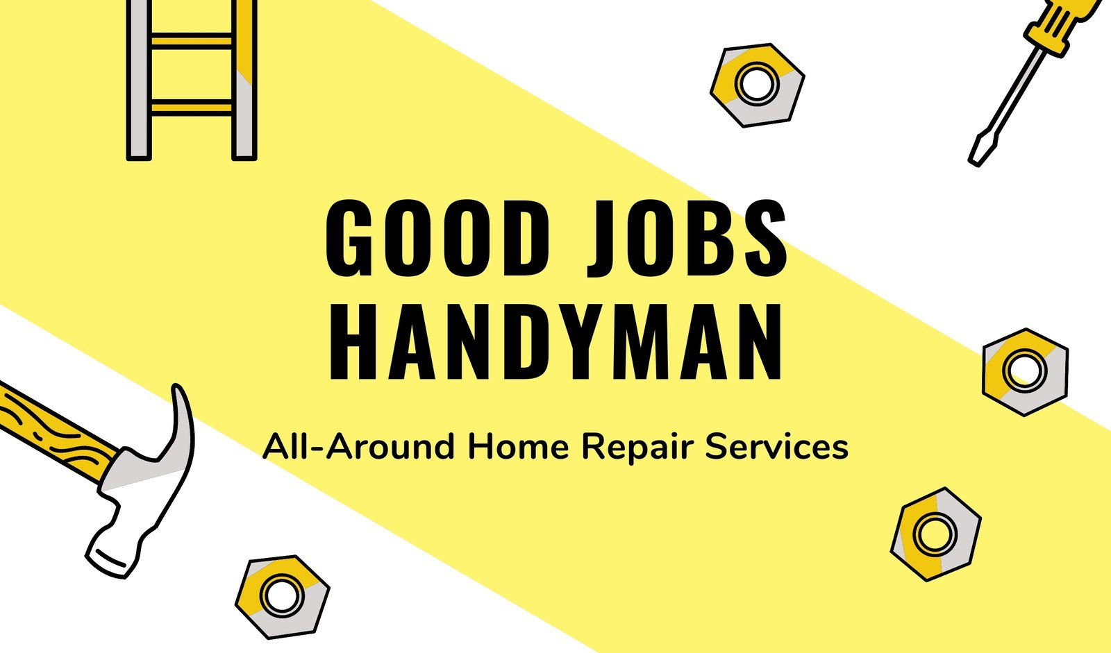 Free Printable Handyman Business Card Templates Canva