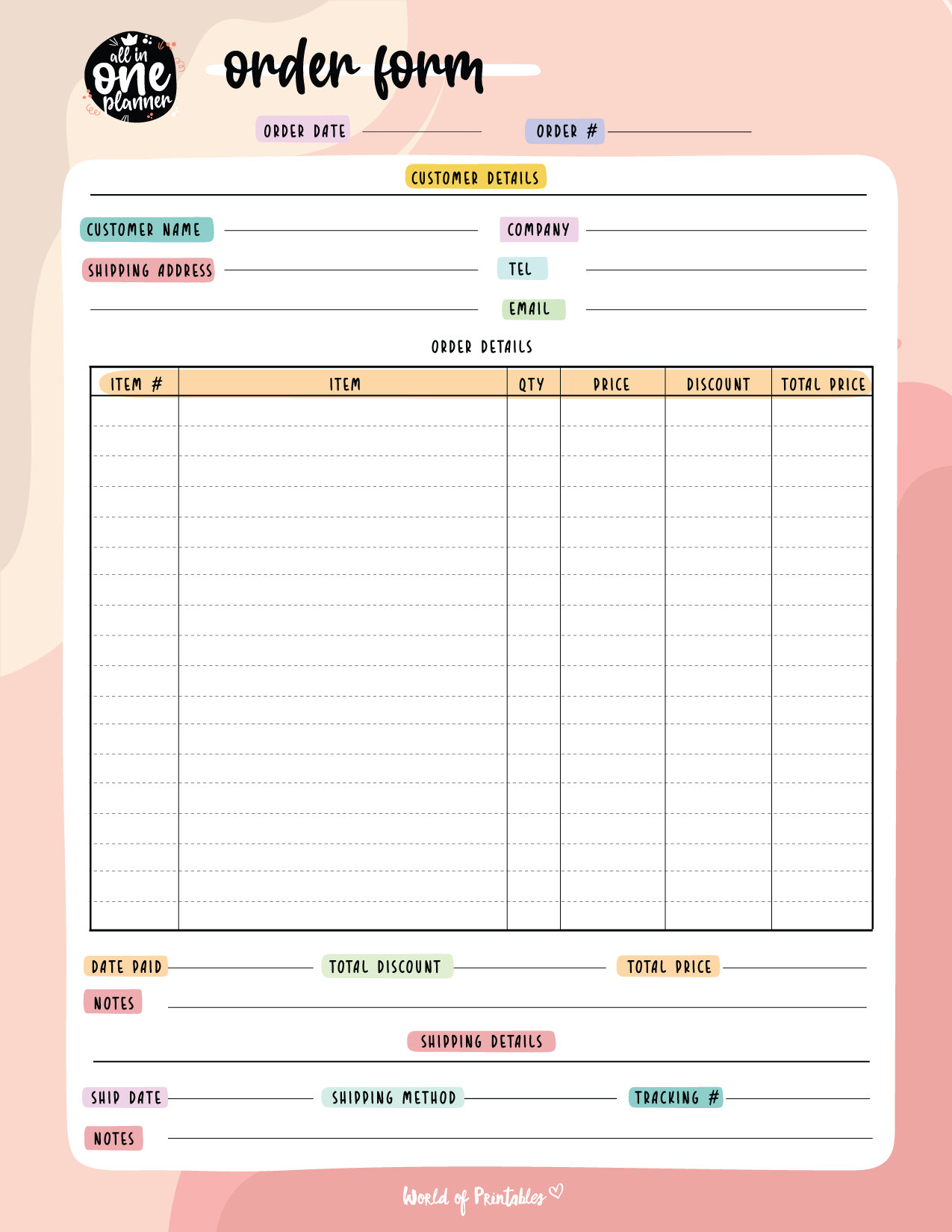 Free Printable Small Business Forms