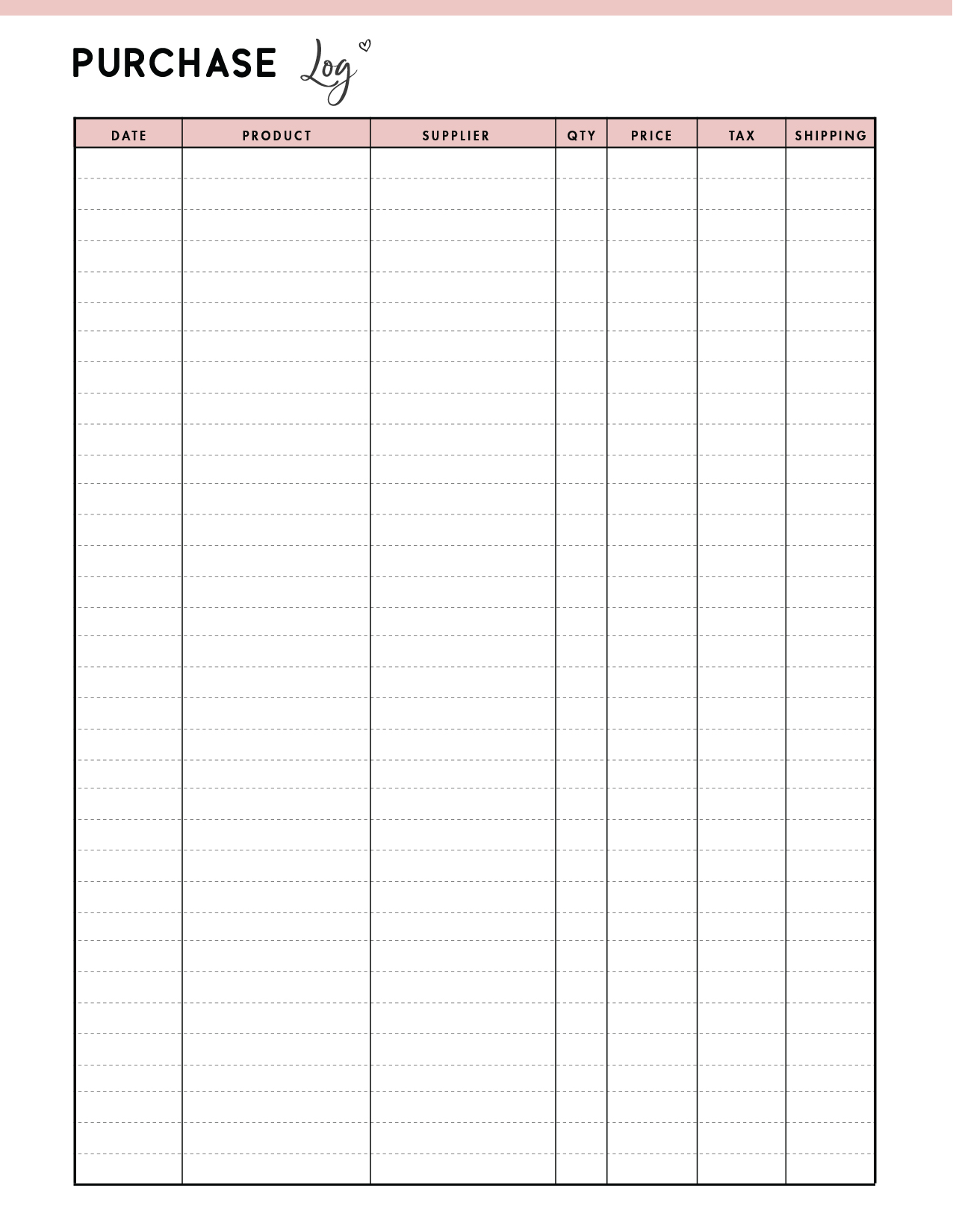 Free Printable Purchase Order Tracker World Of Printables