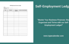 Free Printable Self Employment Ledger Templates PDF Word Excel
