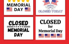 Free Printable Sign Closed Memorial Day Making Frugal FUN