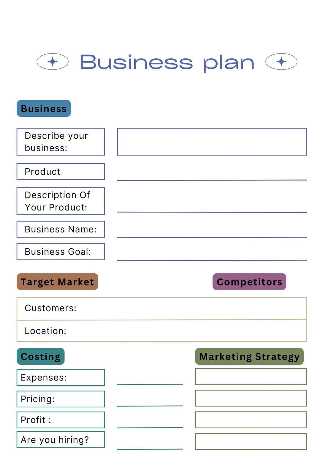Free Simple Business Plan Templates To Edit And Print Canva