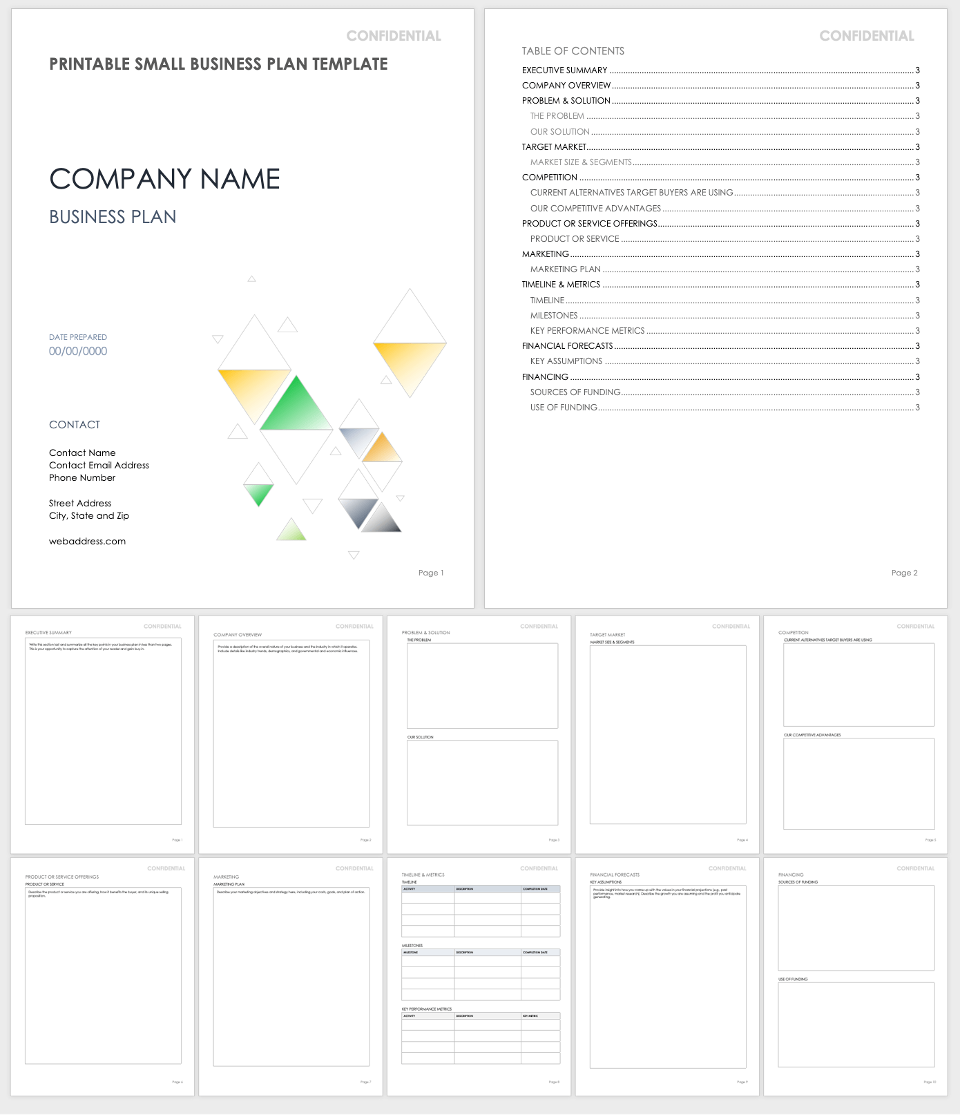 Free Business Templates Printable