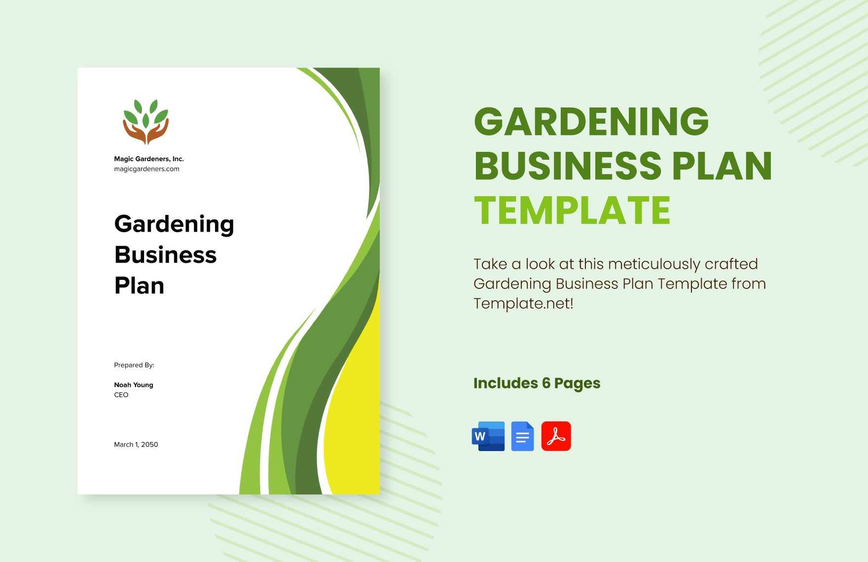 Gardening Business Plan Template In Word PDF Google Docs Download Template