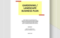Gardening Landscape Business Plan Template In Word Pages Google Docs Download Template