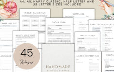 Handmade Business Planner Craft Planner For Handmade Craft Journal For Handmade Product Organiser Checklist For Handmade Business Etsy