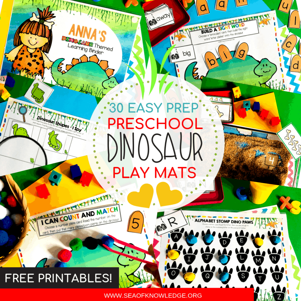Hands on Dinosaur Activity Sheets Busy Book Printables