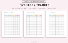 INVENTORY FORM BUSINESS PLANNER PRODUCT SUPPLY TRACKER