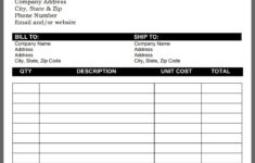 Invoice Template Printable Invoice Business Form Editable Invoice Receipt Microsoft Invoice Instant Downloadable Etsy