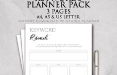 Keywords Planner Pack Printable Planner Personal Planner Social Media Content Creator 2025 Planner Instant Download A4 PDF Etsy