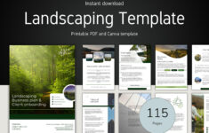 Landscaping Business Plan Lawn Care Financial Plan Gardening Company Strategy Yard Service Proposal Template Etsy
