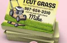 Lawncare Business Card Template Instant Download Printable Editable Fully Customizable Business Cards Template Etsy