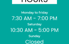 Minimalistic Business Hours Sign Template Square Signs