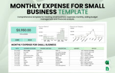 Monthly Expense For Small Business Template In Excel Google Sheets Download Template
