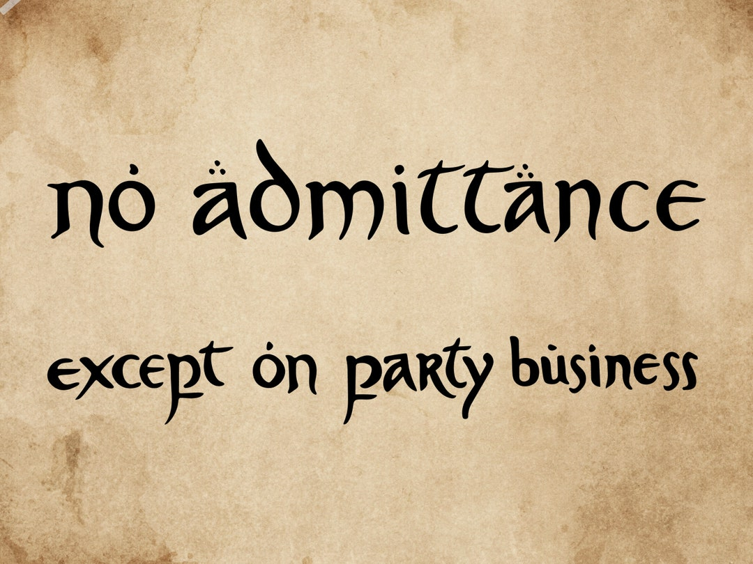 No Admittance Except Party Business SVG PNG Instant Download Etsy