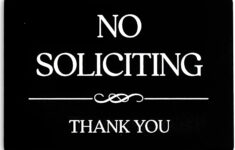 No Soliciting Sign 5 X 3 5 In Black Acrylic No Soliciting Sign For House Or Business Walmart