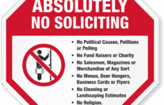 Octagon Absolutely No Soliciting Sign SKU K2 5192