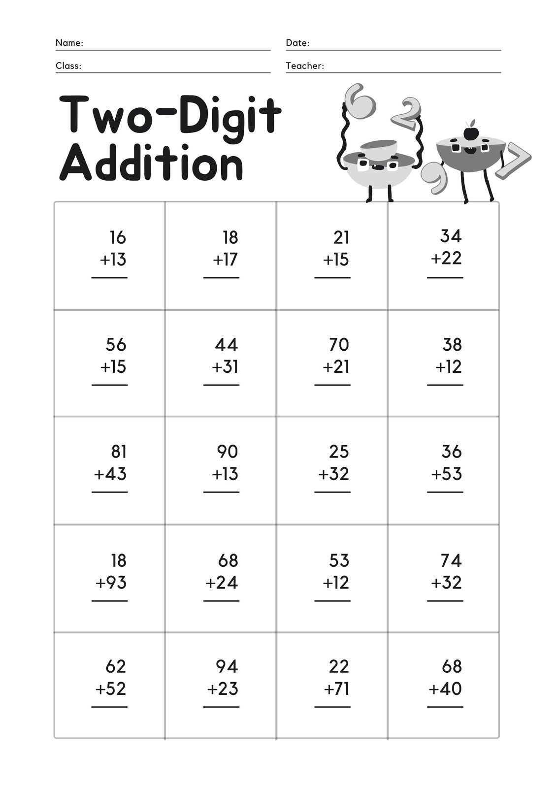 Free Printable Business Math Worksheets