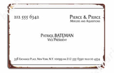 Patrick Bateman Business Card Metal Signs Cinema Living Room Party Customize Painting D cor Tin Sign Posters AliExpress