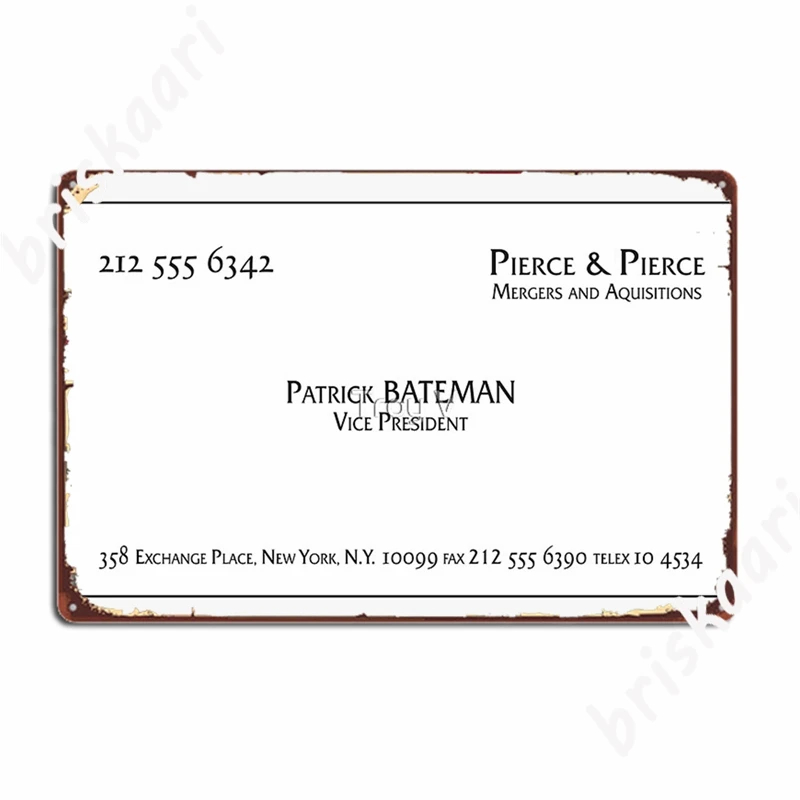 Patrick Bateman Business Card Printable
