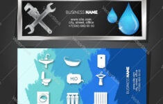 Plumbing Business Card Unique Design Royalty Free Vector
