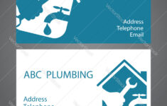Plumbing Business Cards Royalty Free Vector Image