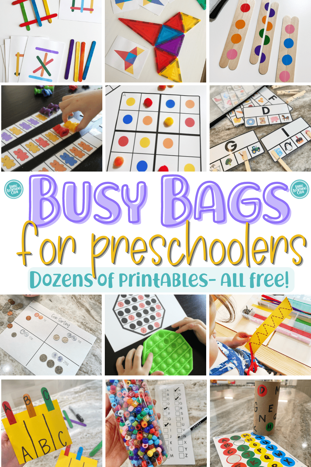 Free Busy Bag Printables