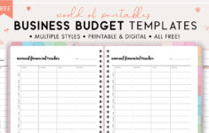 Printable Business Budget Template Free PDF Templates