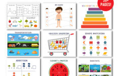 Printable Busy Book For Pre k And Kindergarten Printables For Kids Printable Busy Binder Quiet Book Home School Printable Educational Etsy