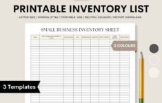 Printable Inventory Tracker Inventory Management Form Small Business Product Inventory Small Business Inventory Sheet Inventory List Etsy