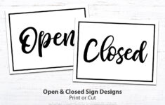 Printable Open Sign Printable Closed Sign Designs Print Or Cut Pdf Svg Png Eps Formats Included To Make Your Own Open Closed Signs Etsy