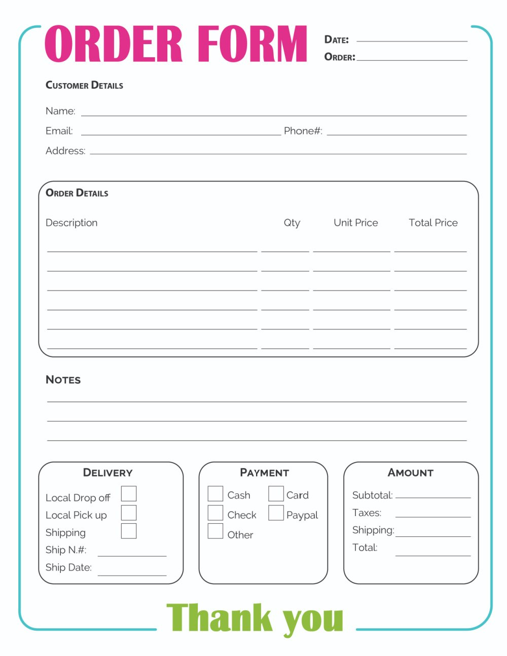 Free Small Business Printables