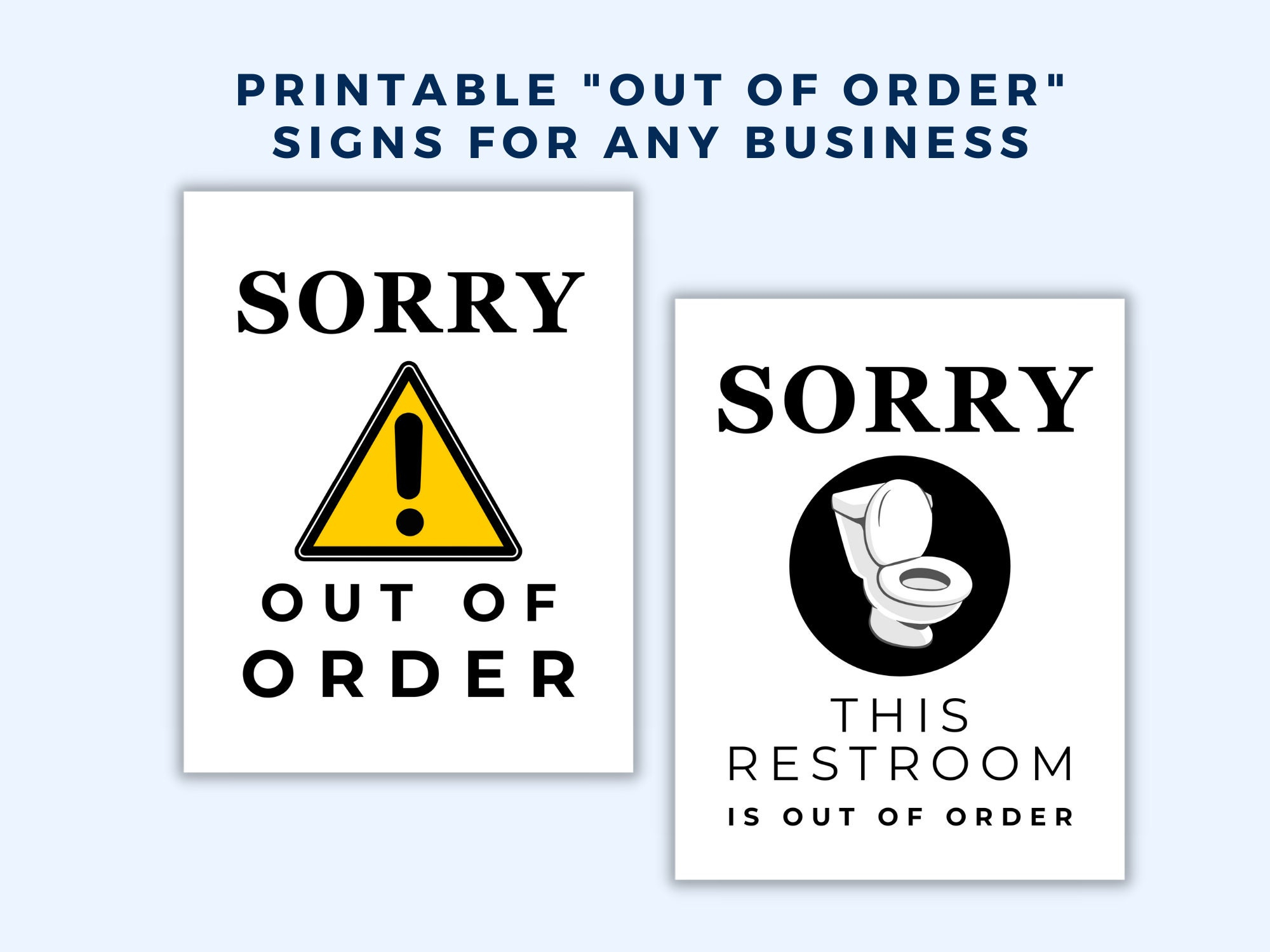 Free Printable Signs For Business
