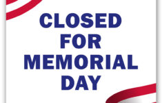 Printable sign closed memorial day example 8 Mom Envy