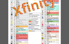 Printable Xfinity Channel Lineup Guide By Channel Number PDF