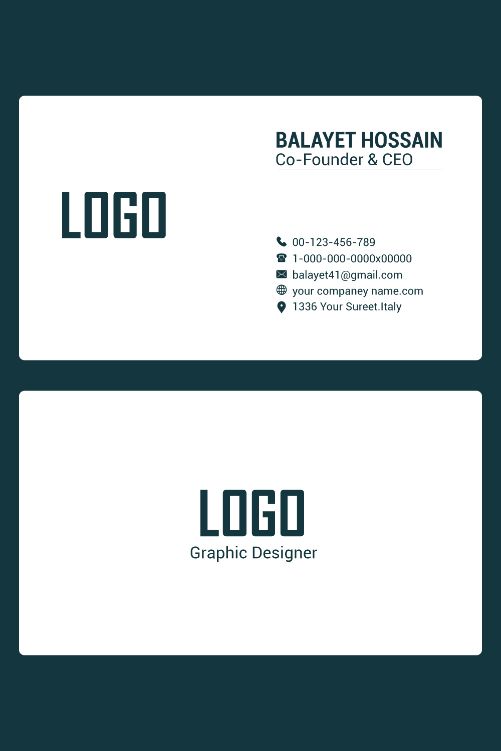 Professional Business Cards Templates Editable Business Card Minimalist Business Cards Printable Business Card Modern Business Card MasterBundles