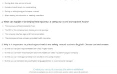 Quiz Worksheet Health Leisure Conversation In Business English Study