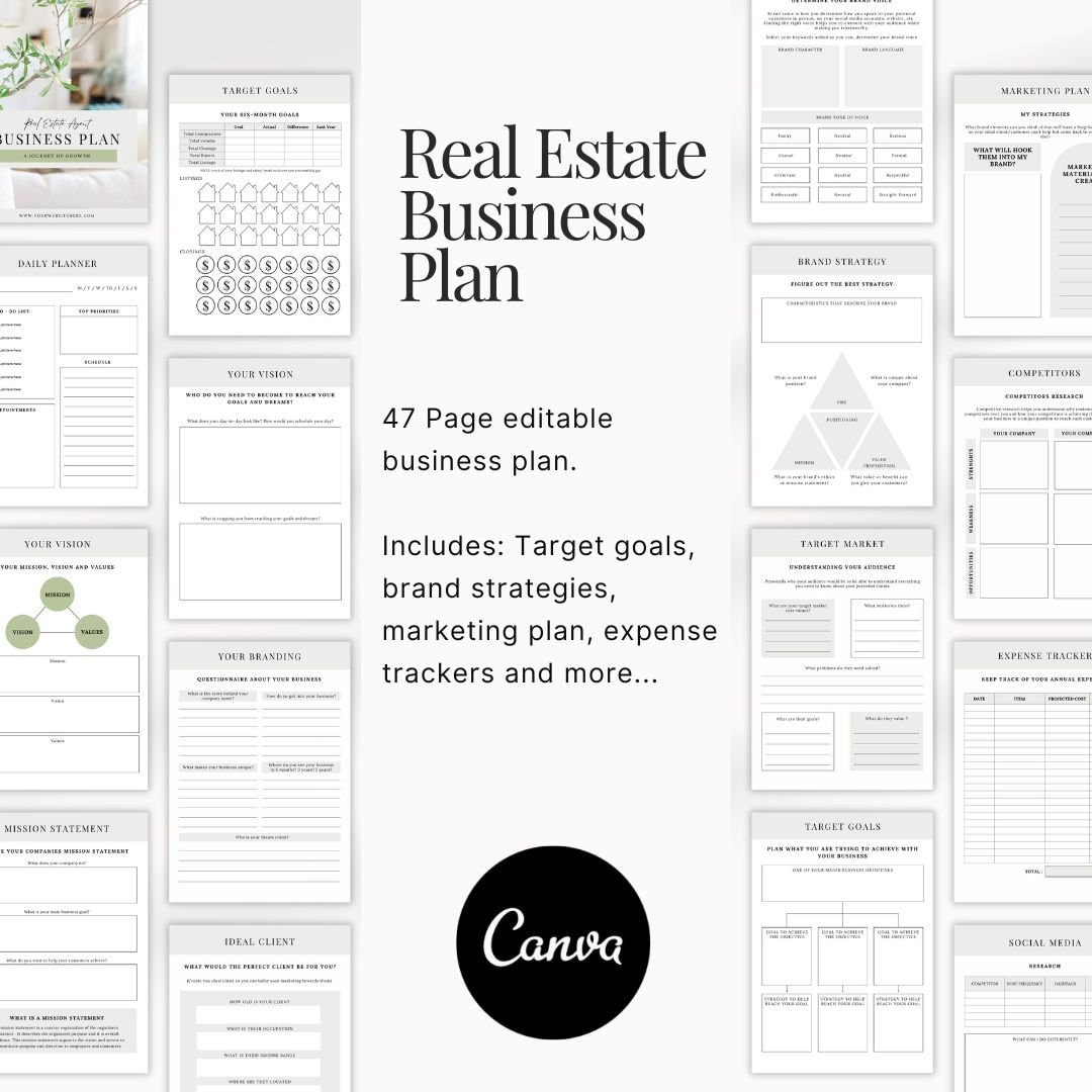 Printable Real Estate Business Plan Template