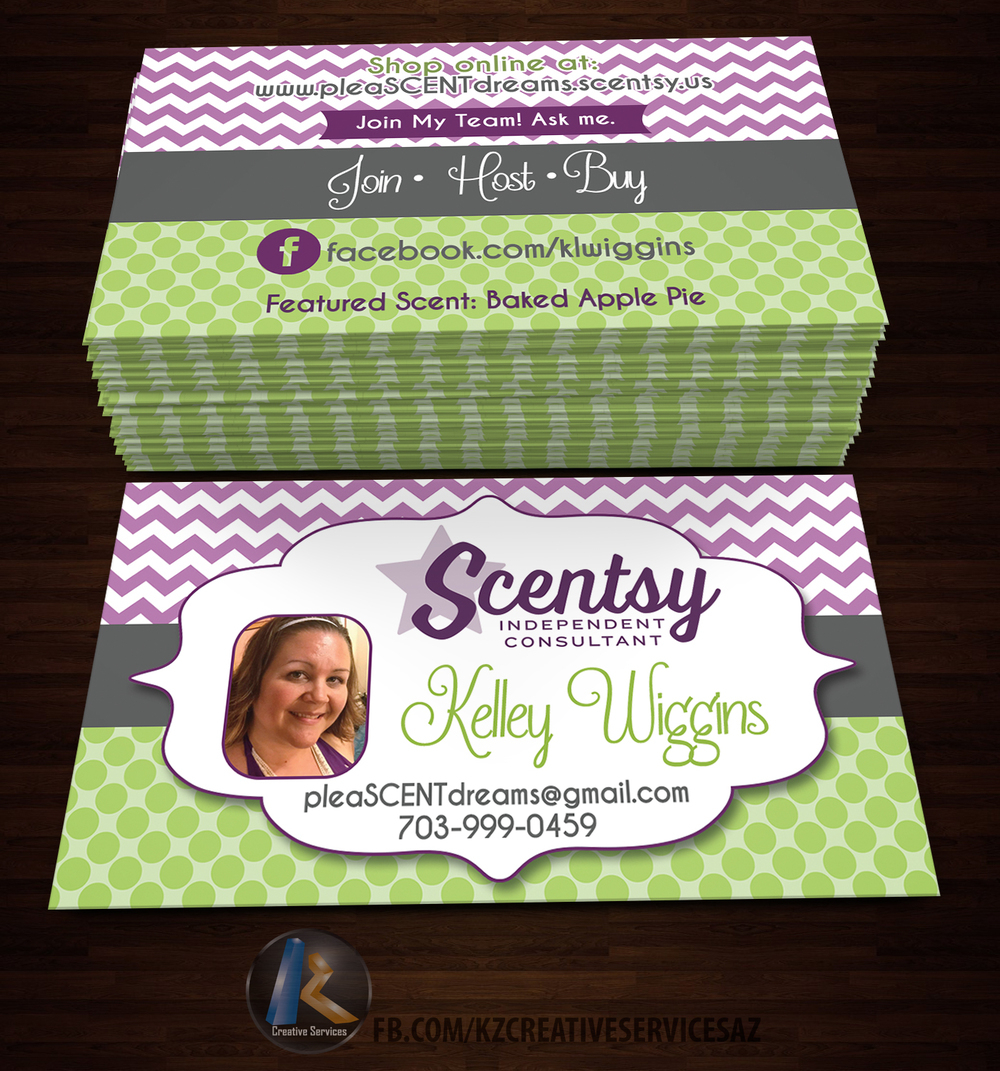 Scentsy Business Cards Style 3 KZ Creative Services Online Store Powered By Storenvy