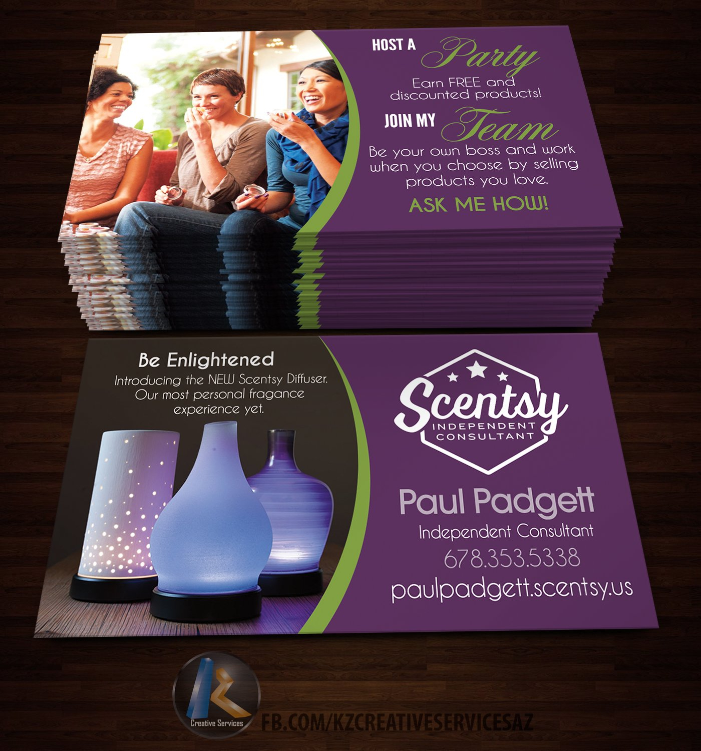 Scentsy Business Cards Style 4 KZ Creative Services Online Store Powered By Storenvy
