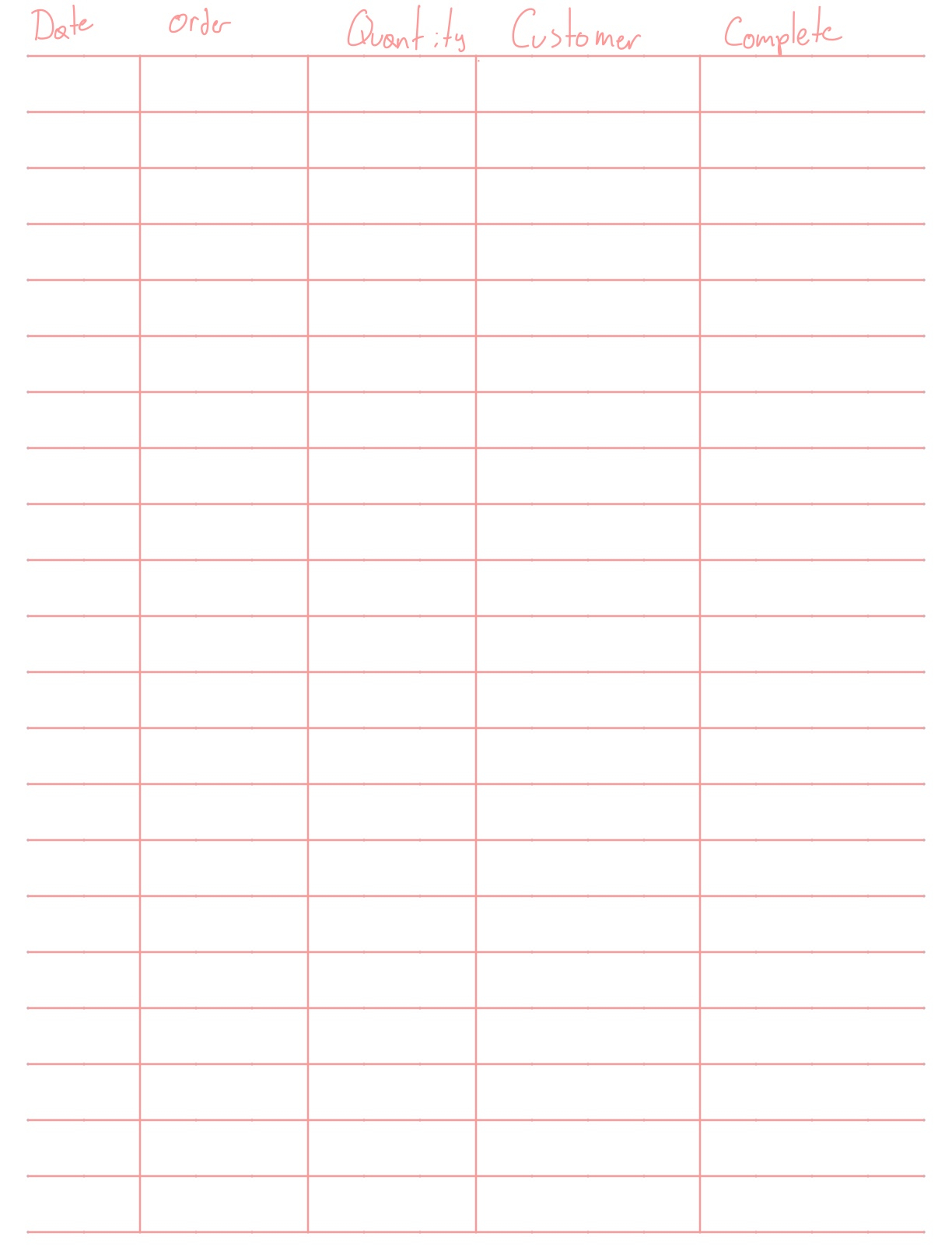 Small Business Order Form Notability Gallery