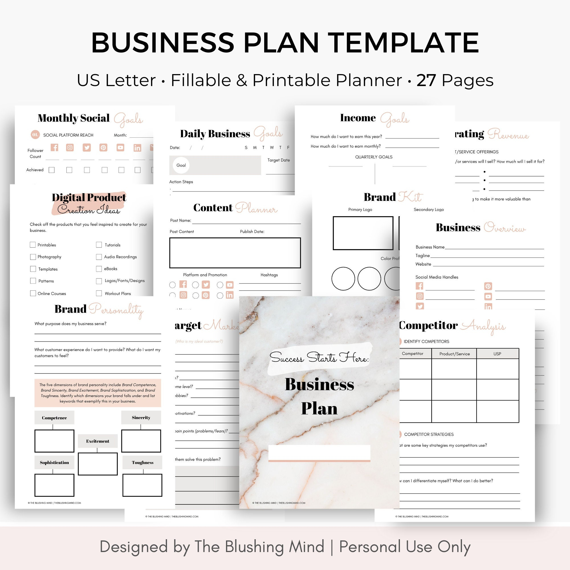 Small Business Planner Printable Etsy