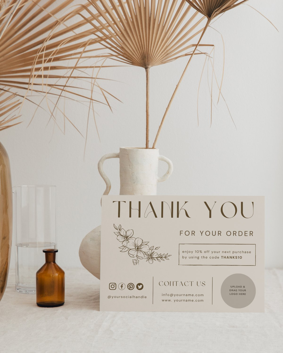 Small Business Thank You Card Canva Template Melody Fulone Design